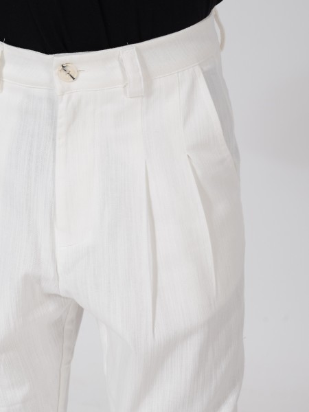 NINETEEN Pants K25-1003 White NINETEEN - 3