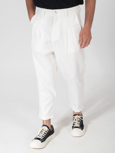 NINETEEN Pants K25-1003 White NINETEEN - 9