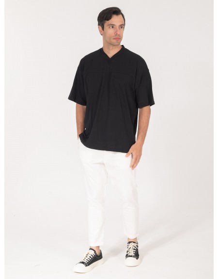 NINETEEN Παντελόνι K25-1004 Λευκό NINETEEN - 4