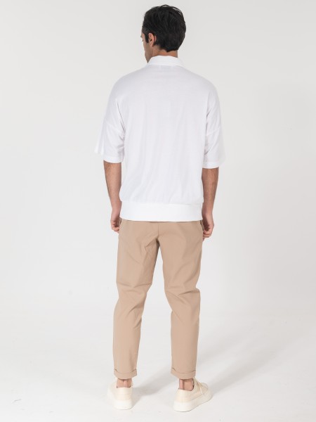 NINETEEN T-shirt polo K25-1031 Λευκό NINETEEN - 5