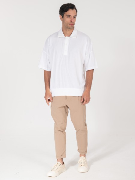 NINETEEN T-shirt polo K25-1031 Λευκό NINETEEN - 4