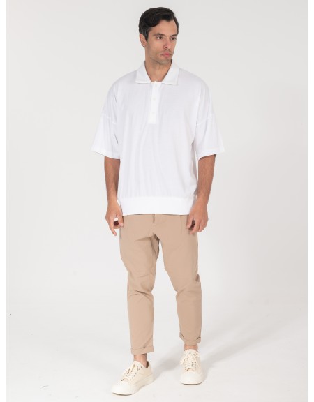 NINETEEN T-shirt polo K25-1031 Λευκό NINETEEN - 4