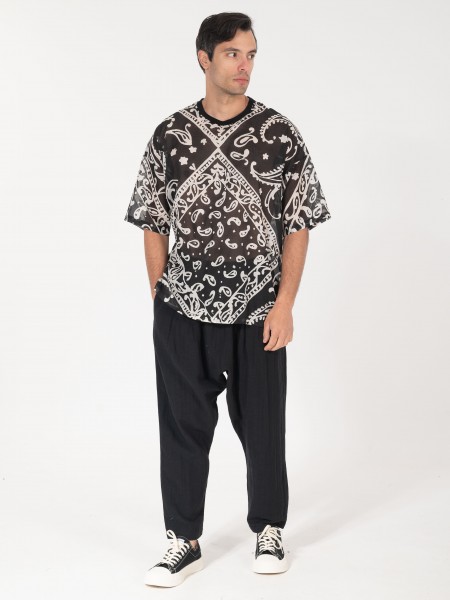 1.IX T-shirt γάζα K25-1.IX1016 Μαύρο - Λευκό 1.IX - 4