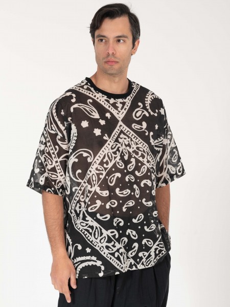 1.IX T-shirt γάζα K25-1.IX1016 Μαύρο - Λευκό 1.IX - 1