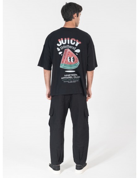NINETEEN T-shirt K25-1086 Μαύρο NINETEEN - 5