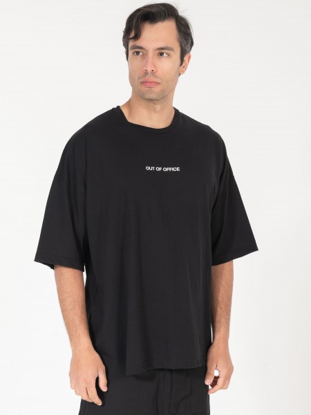 NINETEEN T-shirt K25-1087 Μαύρο NINETEEN - 5