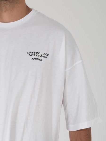 NINETEEN T-shirt K25-1085 Λευκό NINETEEN - 3