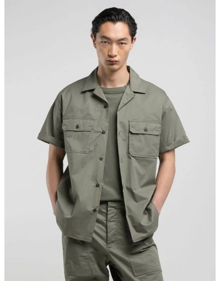 REPLAY SARTORIALE Πουκάμισο κοντομάνικο M4116.000.84407L7.835 Λαδί REPLAY - 1