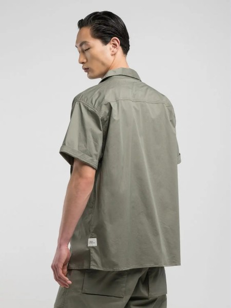 REPLAY SARTORIALE Πουκάμισο κοντομάνικο M4116.000.84407L7.835 Λαδί REPLAY - 2