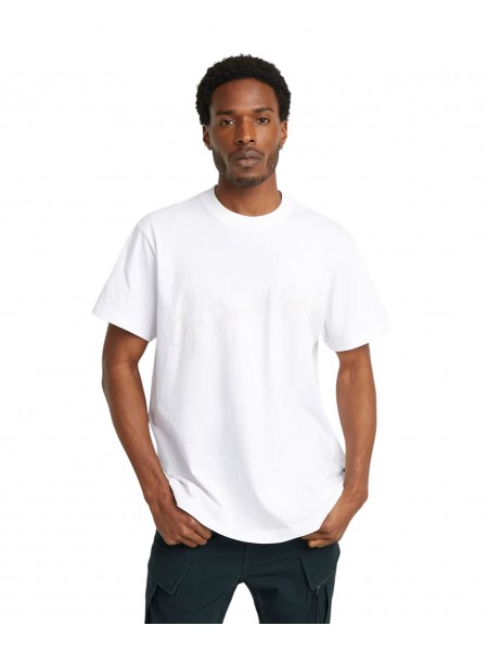 G-STAR RAW Φούτερ κοντομάνικο D25148-C784-110 FLOCK G-SCRIPT LOOSE R T Λευκό G-STAR RAW - 1