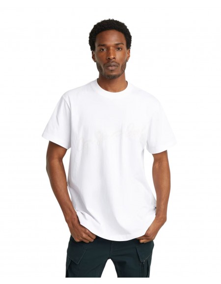 G-STAR RAW Φούτερ κοντομάνικο D25148-C784-110 FLOCK G-SCRIPT LOOSE R T Λευκό G-STAR RAW - 1