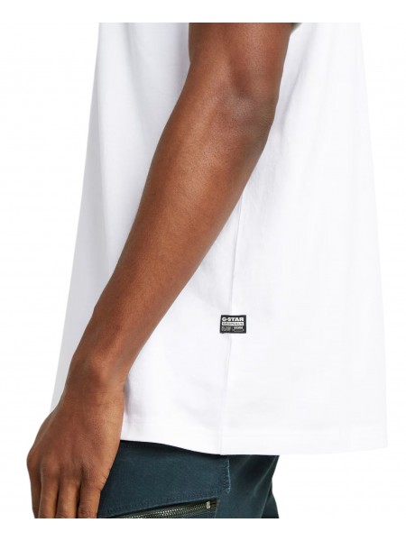 G-STAR RAW Φούτερ κοντομάνικο D25148-C784-110 FLOCK G-SCRIPT LOOSE R T Λευκό G-STAR RAW - 3