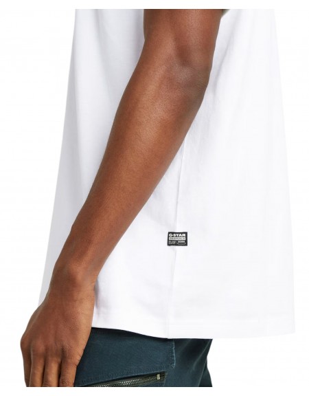 G-STAR RAW Φούτερ κοντομάνικο D25148-C784-110 FLOCK G-SCRIPT LOOSE R T Λευκό G-STAR RAW - 3