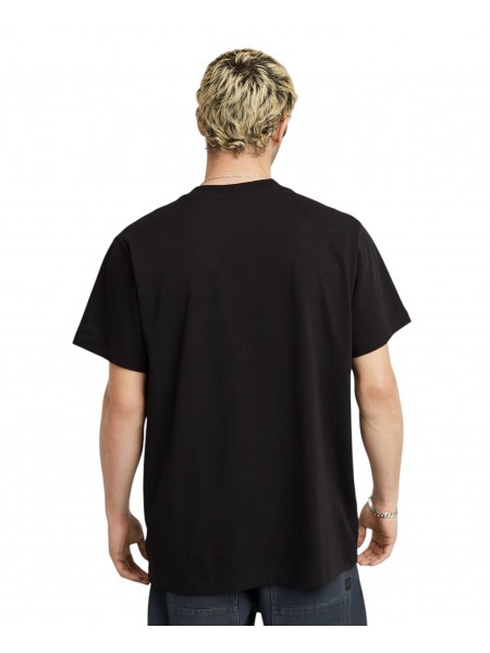 G-STAR RAW Φούτερ κοντομάνικο D25148-C784-6484  FLOCK G-SCRIPT LOOSE R T Μαύρο G-STAR RAW - 3
