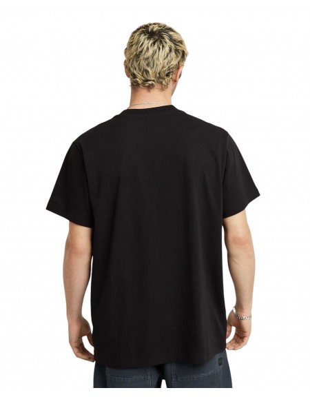 G-STAR RAW Φούτερ κοντομάνικο D25148-C784-6484  FLOCK G-SCRIPT LOOSE R T Μαύρο G-STAR RAW - 3