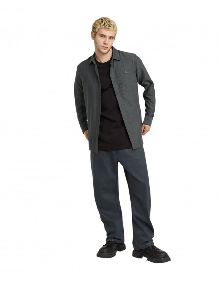 G-STAR RAW Φούτερ κοντομάνικο D25148-C784-6484  FLOCK G-SCRIPT LOOSE R T Μαύρο G-STAR RAW - 5