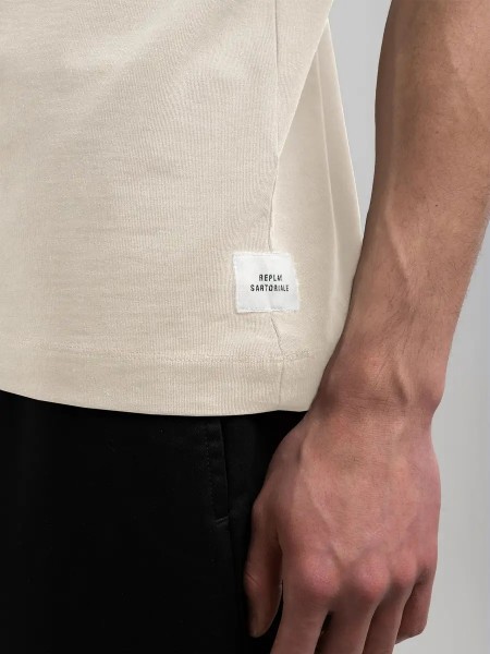 REPLAY SARTORIALE Short sleeve sweatshirt M6246.000.23804.801 White REPLAY - 4