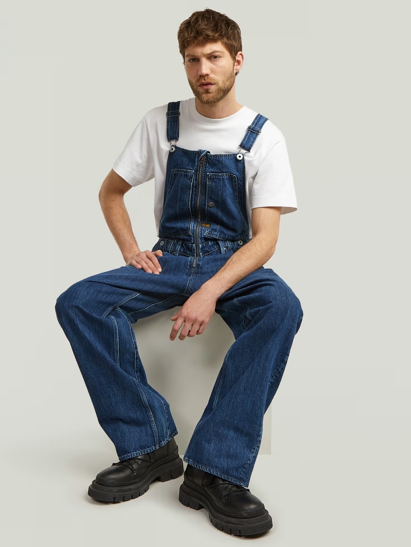 G-STAR RAW Jean dungarees D26447-D788-G112 DENIM DUNGAREE 3D