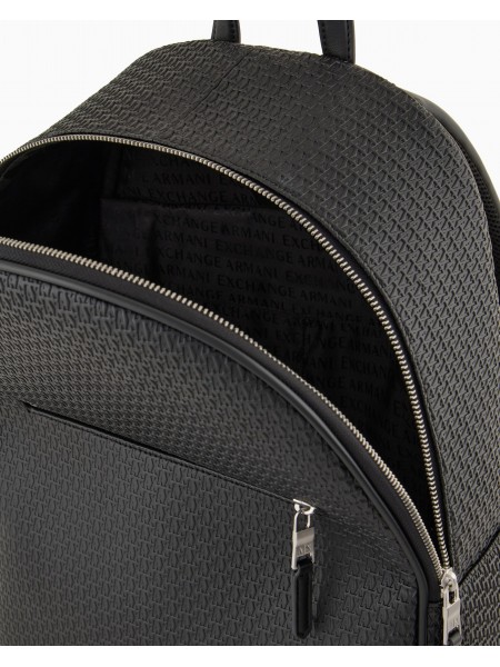 ARMANI EXCHANGE Leather Backpack XM000156 AF11928 Black Armani Exchange - 3