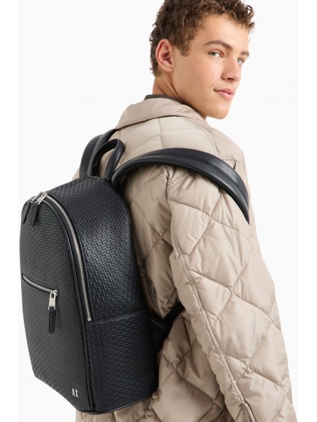 ARMANI EXCHANGE Leather Backpack XM000156 AF11928 Black Armani Exchange - 6