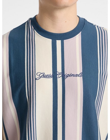 GUESS ORIGINALS T-shirt M5GI59K8FQ4-540N Blue - Lilac - Ecru GUESS - 2
