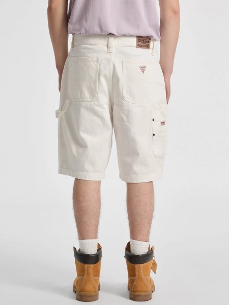 GUESS ORIGINALS Βερμούδα Jean M5GG40D5C2B-GWEC Λευκό GUESS - 2