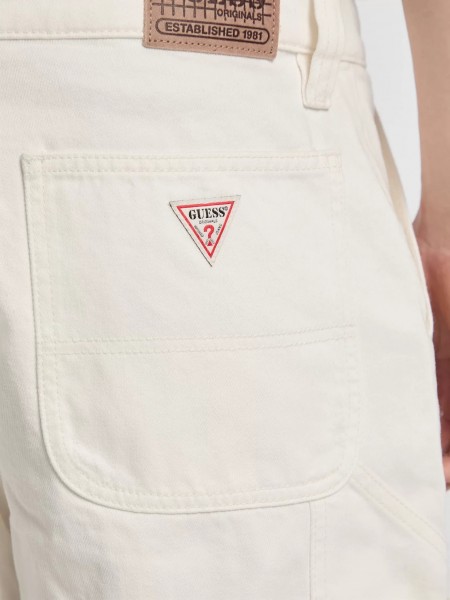 GUESS ORIGINALS Βερμούδα Jean M5GG40D5C2B-GWEC Λευκό GUESS - 4