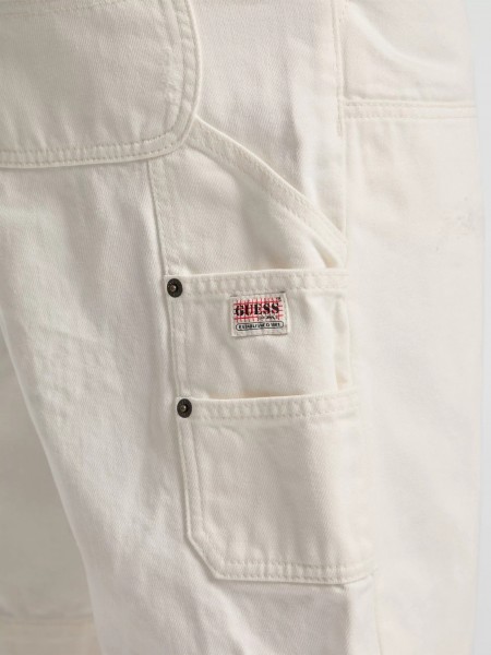 GUESS ORIGINALS Βερμούδα Jean M5GG40D5C2B-GWEC Λευκό GUESS - 7