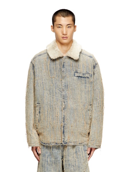 DIESEL Jean Jacket A19276-0CMBZ-01 D-IVAR-S Beige DIESEL - 1