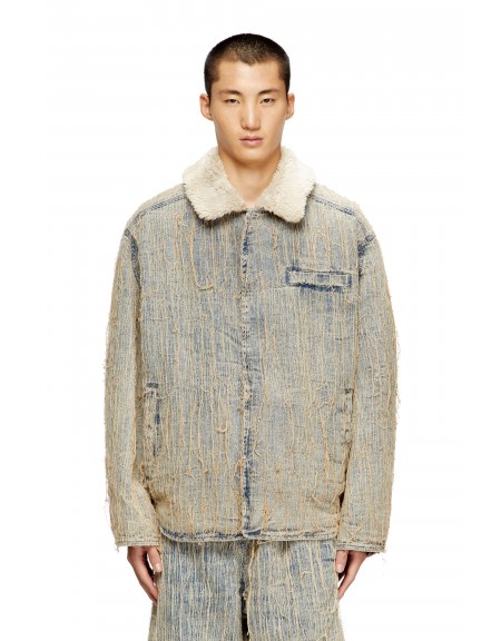 DIESEL Jean Jacket A19276-0CMBZ-01 D-IVAR-S Beige DIESEL - 1