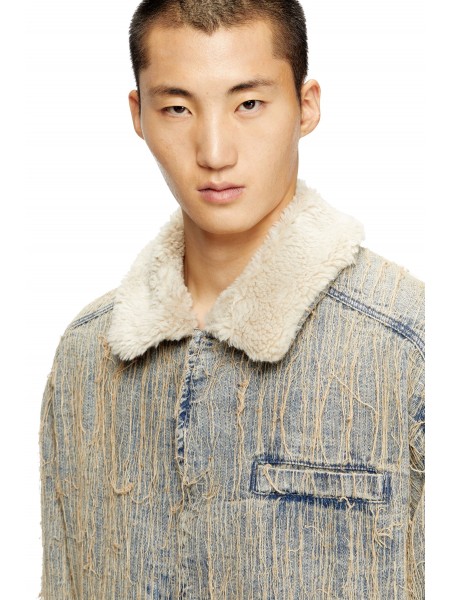 DIESEL Jean Jacket A19276-0CMBZ-01 D-IVAR-S Beige DIESEL - 3