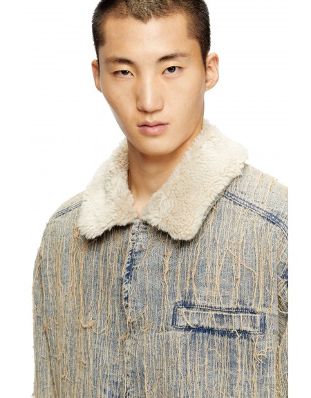 DIESEL Jean Jacket A19276-0CMBZ-01 D-IVAR-S Beige DIESEL - 3