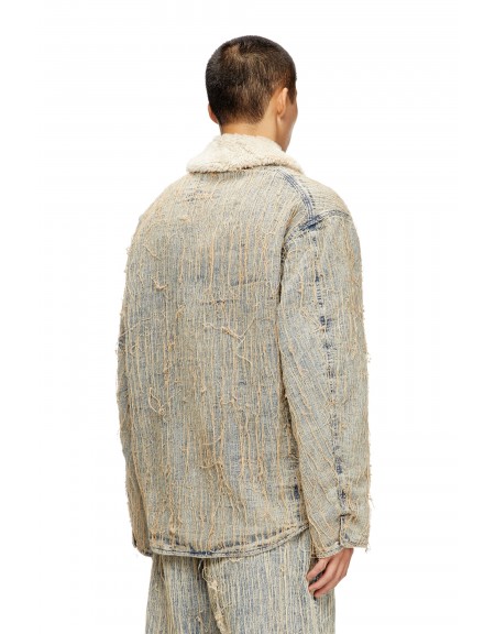 DIESEL Jean Jacket A19276-0CMBZ-01 D-IVAR-S Beige DIESEL - 4