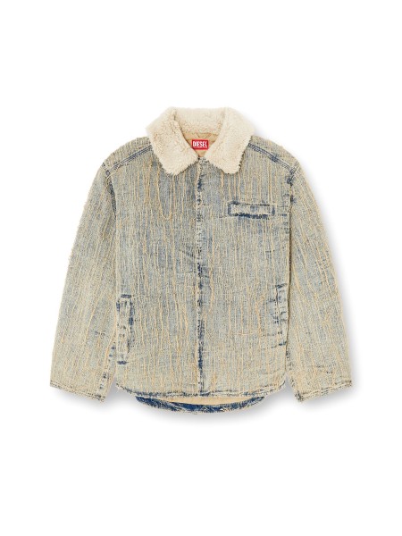 DIESEL Jean Jacket A19276-0CMBZ-01 D-IVAR-S Beige DIESEL - 5