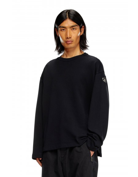 DIESEL Short sleeve sweatshirt A11580 0BMBJ 9XX S-COOLING-L1 Black DIESEL - 3