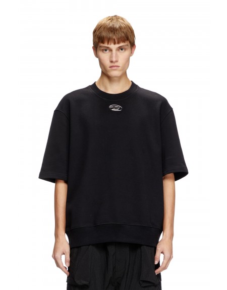 DIESEL Short sleeve sweatshirt A11580 0BMBJ 9XX S-COOLING-L1 Black DIESEL - 4