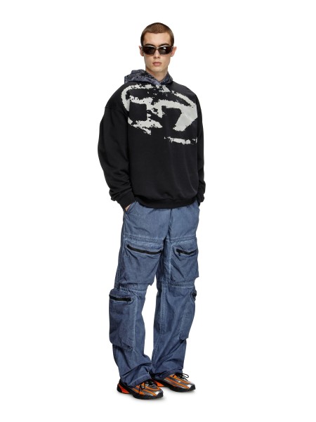 DIESEL Sweatshirt A13051 0DQAK 9XX S-BOXT-NS Black DIESEL - 2