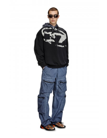 DIESEL Sweatshirt A13051 0DQAK 9XX S-BOXT-NS Black DIESEL - 2