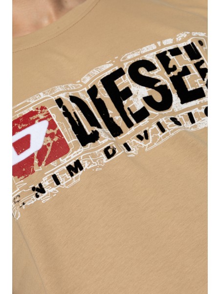 DIESEL T-shirt A19436 0PLAT 7CS T-NORM-T6 Beige DIESEL - 2