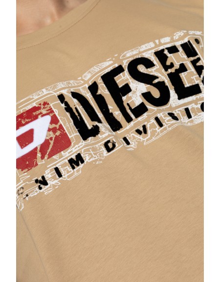 DIESEL T-shirt A19436 0PLAT 7CS T-NORM-T6 Beige DIESEL - 2