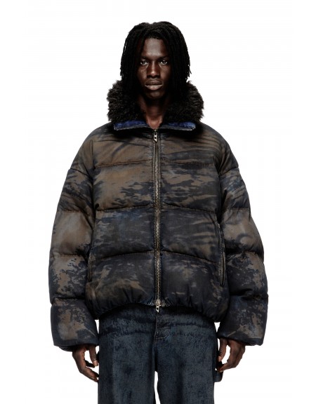 DIESEL Jacket A18757-0LKCX-03 W-TOHS Black - Brown DIESEL - 2