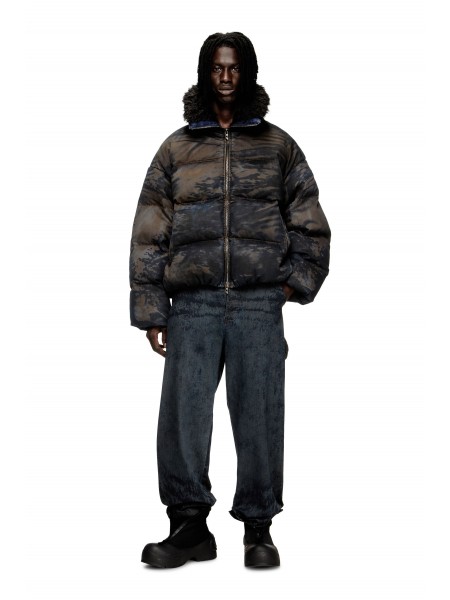 DIESEL Jacket A18757-0LKCX-03 W-TOHS Black - Brown DIESEL - 3