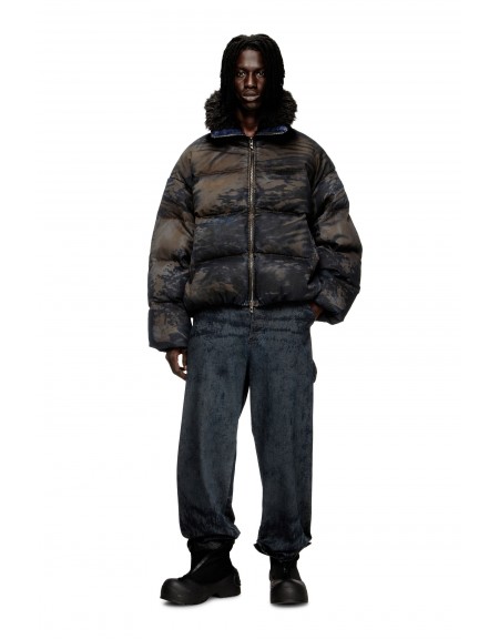 DIESEL Jacket A18757-0LKCX-03 W-TOHS Black - Brown DIESEL - 3