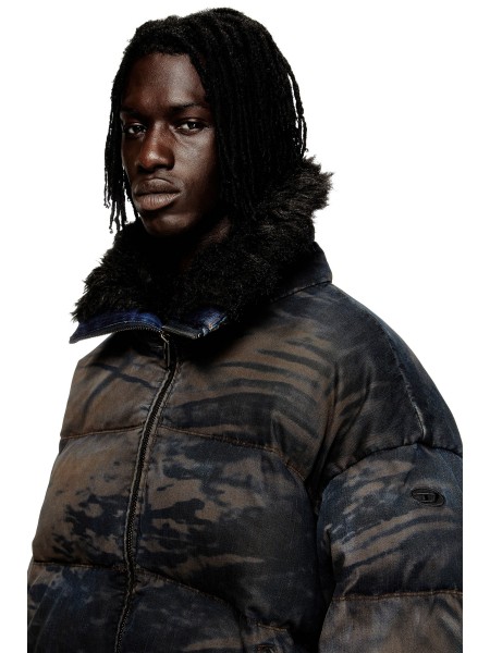 DIESEL Jacket A18757-0LKCX-03 W-TOHS Black - Brown DIESEL - 4