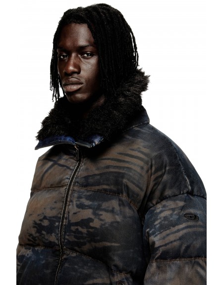 DIESEL Jacket A18757-0LKCX-03 W-TOHS Black - Brown DIESEL - 4