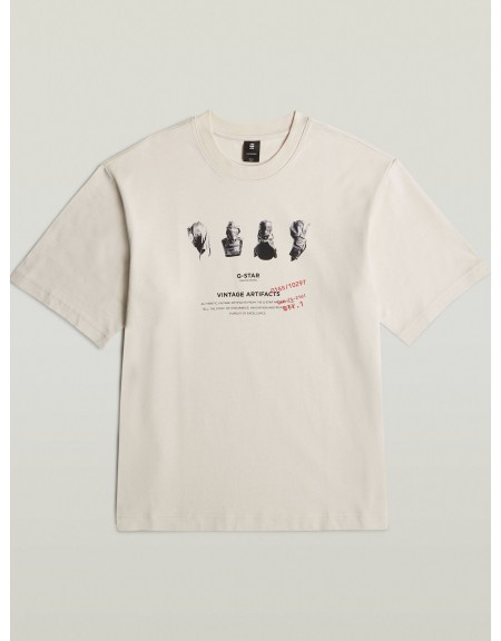 G-STAR RAW T-shirt D26842-D709-1603 PREMIUM JERSEY Beige G-STAR RAW - 7
