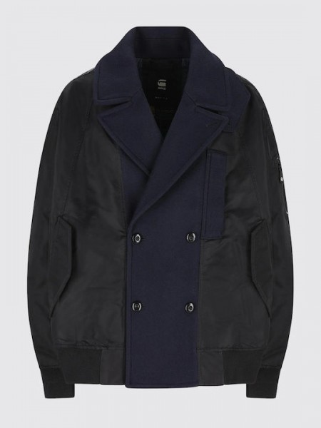 G-STAR RAW Bomber Jacket D26987-C143-6484 HYBRID PEACOAT Black - Blue G-STAR RAW - 1