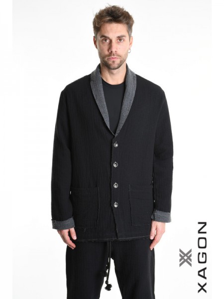 XAGON MAN Shirt - Jacket 21MD242 Black XAGON MAN - 1