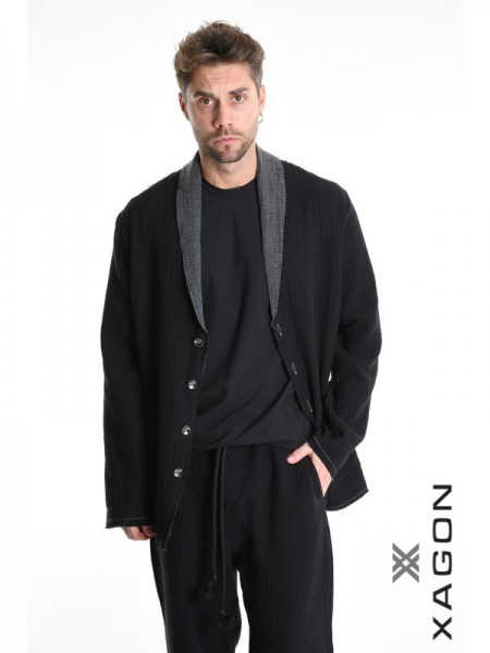XAGON MAN Shirt - Jacket 21MD242 Black XAGON MAN - 3