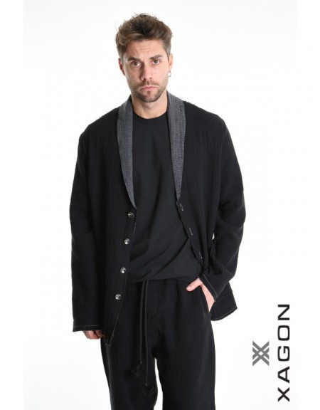 XAGON MAN Shirt - Jacket 21MD242 Black XAGON MAN - 3